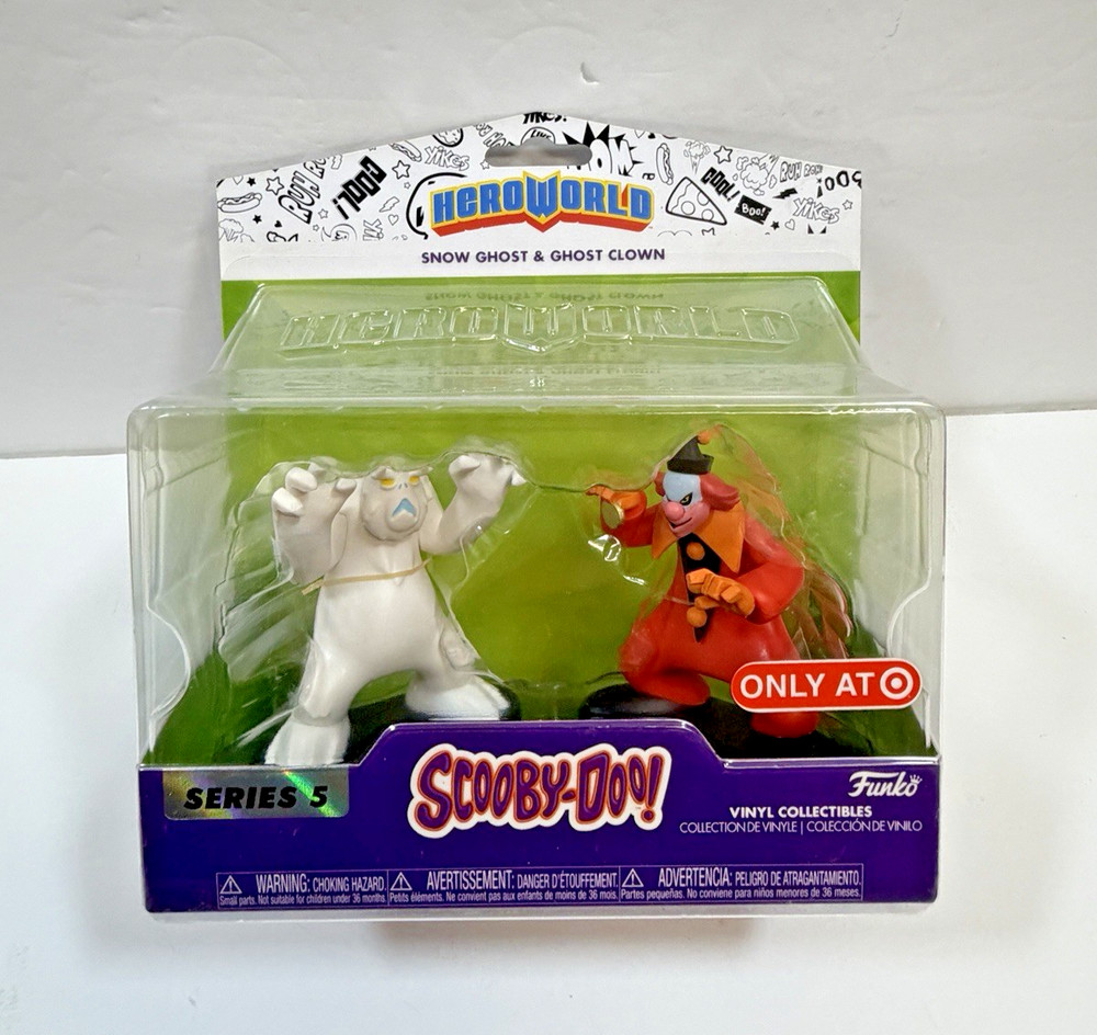 SNOW GHOST & GHOST CLOWN Scooby-Doo FUNKO Hero World 4″ Figures Target Exclusive