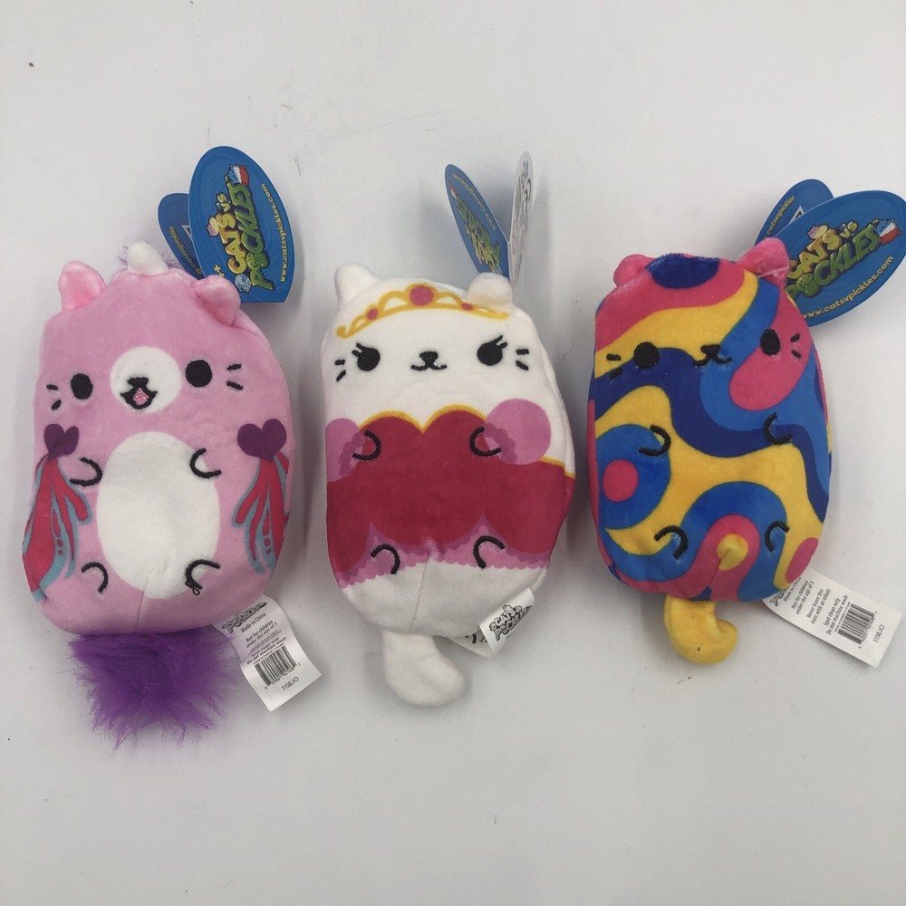 CEPIA CATS VS PICKLES 4″ LOT OF 3 BEAN-BAG PLUSH 164 TWINKLE STARLIGHT, 121, 173