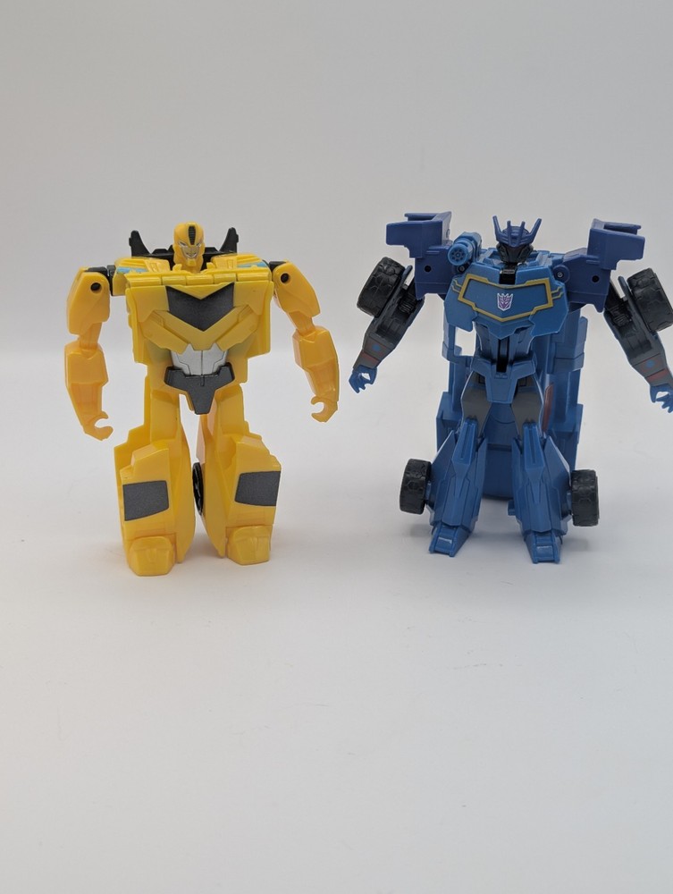 2016 Transformers Cyberverse 1 Step Changers Soundwave Bumblebee Figure/Vehicle