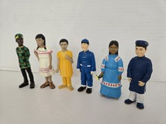6 Lakeshore Kids Around the World 4″ Figurines FREE SHIPPING