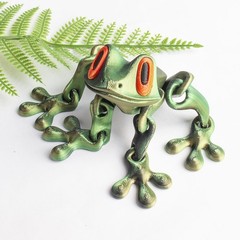 Cute Mini 3D Printed Frogs with Magnetic Feet, Articulated 3D Printed Frog OY