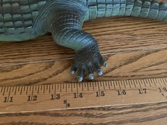 1 Large Realistic Lifelike Foam Alligator 44″ And 1 Soft Rubber Alligator 26″