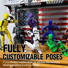 Pre-Assembled T13 Dummy Action Figure – Fully Articulated & Glow-in-Dark