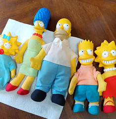 Bart Simpson and family plush/plastic dolls 20th Century Fox