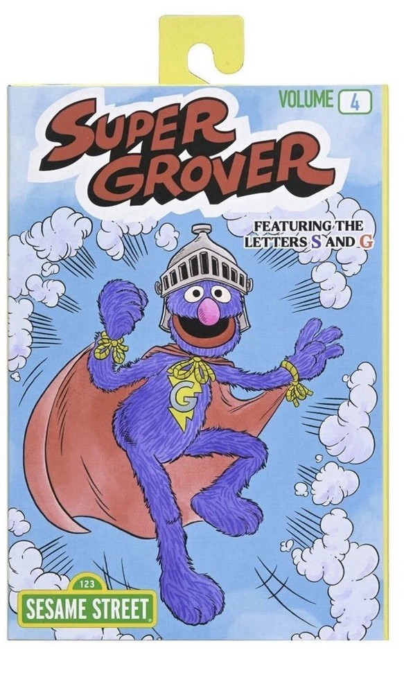 SUPER GROVER Sesame Street Volume 4 7″ Action Figure Target Haulathon Neca 2026