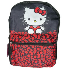 Hello Kitty Nylon Backpack 16″ School Bookbag for Girls ages 3+
