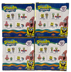Full Set of 8 SpongeBob SquarePants Flocked Figures Sandy Gary Patrick Plankton+