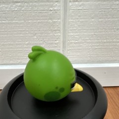 Angry Birds Hal Figurine Green Yellow Black Character Plastic Video Games 2”