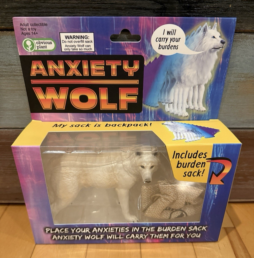 New Obvious Plant Anxiety Wolf Vinyl Figure Internet Meme Art Toy /2000