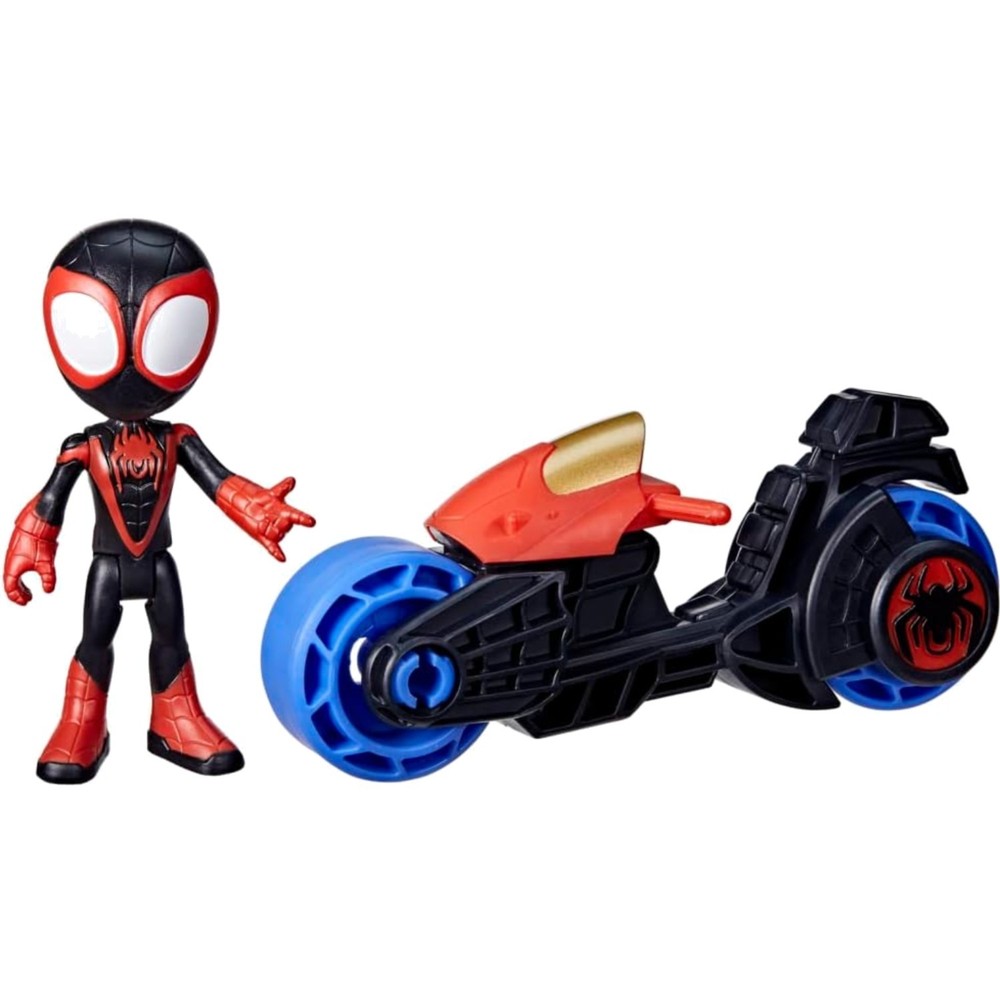 Miles Morales Action Figure with Toy Motorcycle, Preschool Toys, Ages 3 and Up