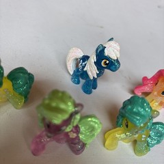 My Little Pony 1 1/2 Inch Transparent Glitter Figure 5 Piece- 2010-Blind Bag