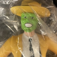 The Mask Yellow Suit Vinyl Action Figure – Green Face, Black White Details