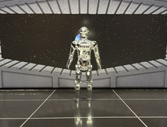 Stan Solo Silver Death Star Droid RA-7 Vintage Kenner Style Star Wars Loose