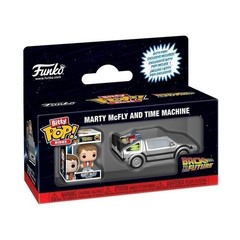 Funko Bitty Pop Rides Back to the Future Marty McFly and Time Machine DeLorean