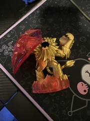 Skylanders Wildfire Gold & Red Lion Figure w/ Red Crystal Shield Plastic