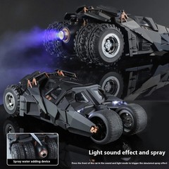 1:18 Alloy Batmobile Model Car 26cm with Lights Sound Fog Spray Collectible Toy