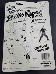 1986 Remco Ninja Strike Force Action Figure Shaolin Monk on Card Weapon Missing
