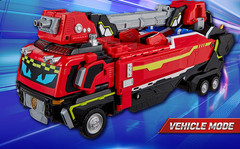 Metal Cardbot W Blaion Transformer Robot Fire Ladder Truck Toy 2025 Korean