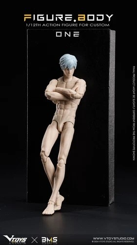 VTOYS X BMS VB002 1/12 Male Pale Flexible Jointed Body &Head Doll For 6″Figure