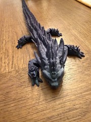 15” Articulated Crystal Dragon 3D Printed Galaxy Nebulae PLA Flexi Fidget Toy