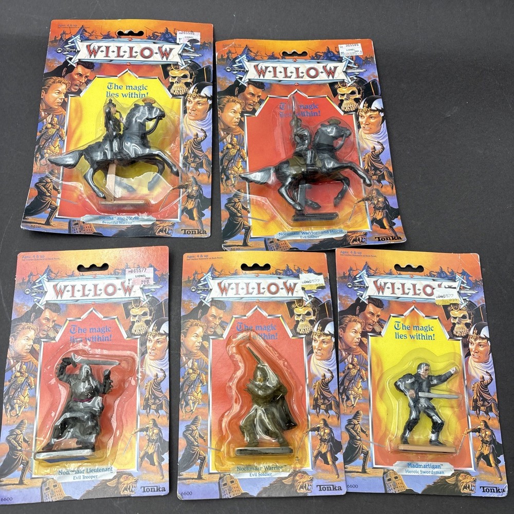 New Lot of 5, 1988 Willow Figures-Willow, All new on card