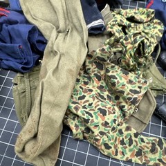 AS-IS Hasbro 12” GI JOE 1960’s – 70’s Jumpsuit Clothes Lot – Adventure Team C4