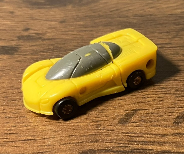 Vintage Toy Yellow Sports Car Transformer Hasbro Micromaster 80s/90s VTG