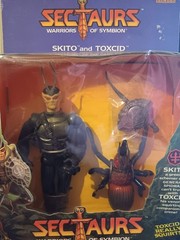 vintage 1984 Coleco SECTAURS Warriors of Symbion SKITO and TOXCID action figure