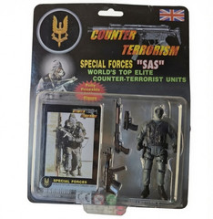 KidBiz Counter Terrorism SAS Special Forces Fully Poseable Action Figure w/ Gun