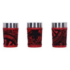 Nemesis Now Shot Glass Collection Set of 3, Hand-Painted Rock Band Merchandise,