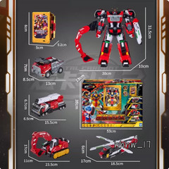 Metal Cardbot BLASTRAIN Vehicle Combiner Robot Action Figure Model w/NFC Card