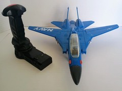 VTG 1989 Hasbro Flying Fighters? Blue Navy Jet Plane WORKS RARE LOUD HTF