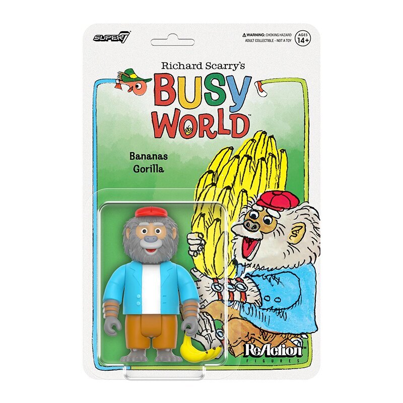 Bananas Gorilla Busy World Richard Scarry’s Super 7 Reaction Action Figure