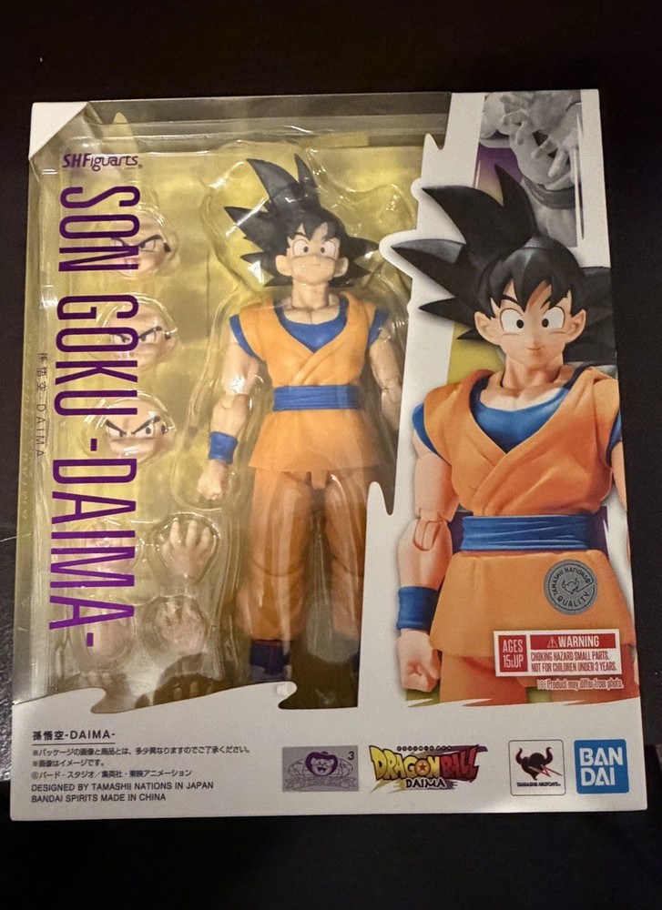 Bandai S.H.Figuarts Son Goku -DAIMA- Dragon Ball DAIMA Figure w/ Alt Faces