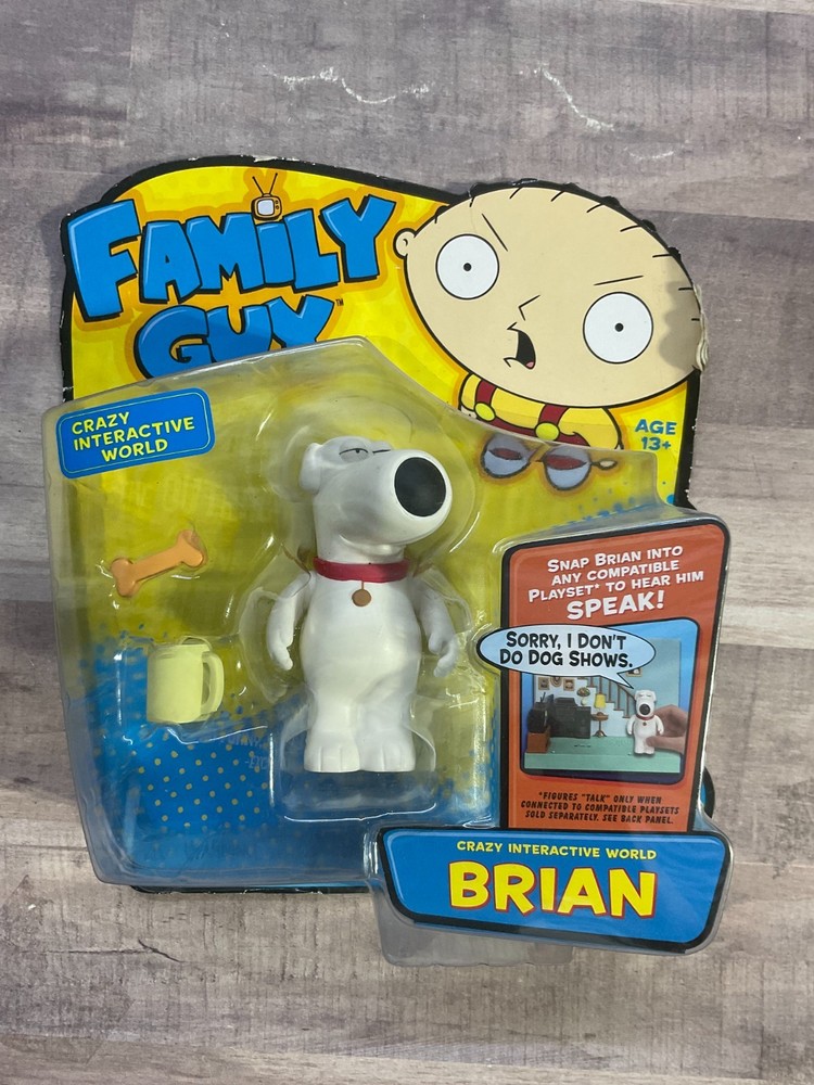 Family Guy Brian Action Figure Crazy Interaction World Dog Animated TV 2011 F3