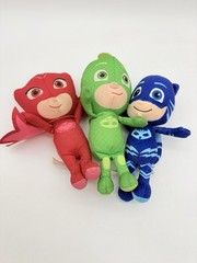 PJ Masks Toys Lot Plush Figures Gekko Owlette Catboy Complete Set Bundle 3 PC