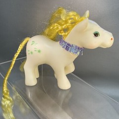 My Little Pony Cream Body Yellow Hair Green Stars Brown Eyes Purple Neck Decor