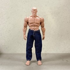 MO-VTJ-BU: 1/12 Blue Denim Jeans for 6″ Muscular figure body