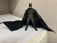 batman mezco one12 custom wired drape leather cape 1:12 NOT FIGURE