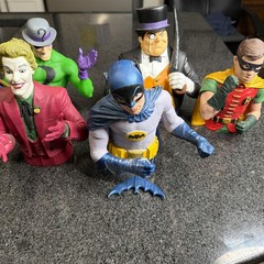 Diamond Select Toys Batman 1966 Classic TV Series Vinyl Bust Bank Lot Of 5