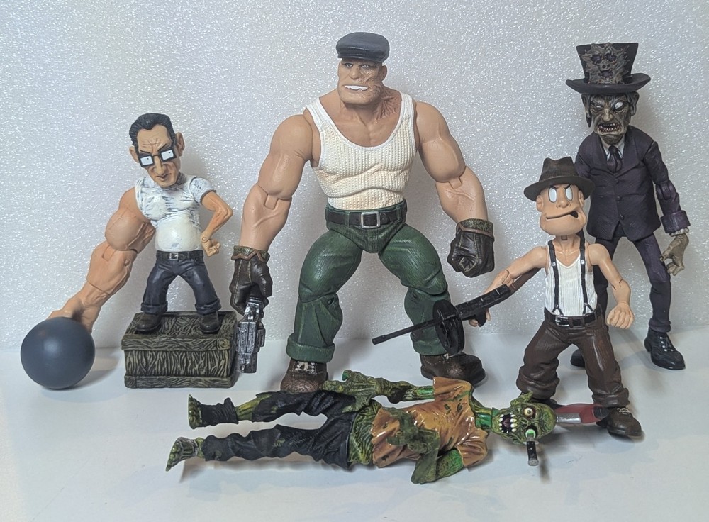 Complete Mezco The Goon Comic Figure Set w/ Build-A-Figure Zombie Loose
