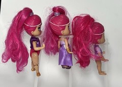 Shimmer And Shine Mattel Shimmer Genie Dolls Pink Hair Lot of 3