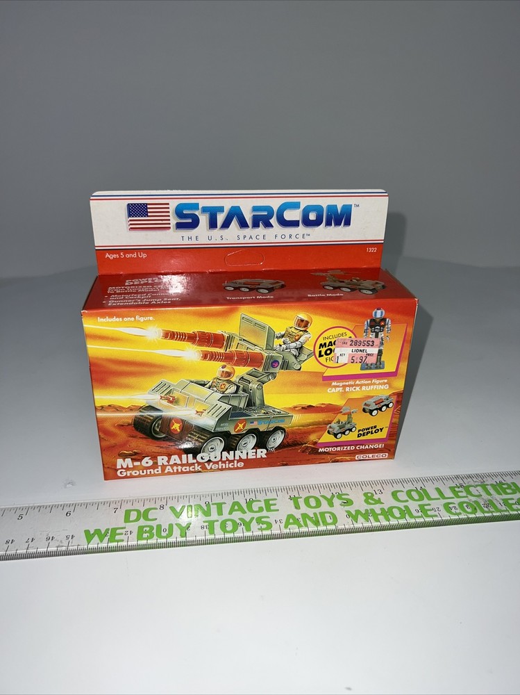 VINTAGE 1986 STARCOM M-6 RAILGUNNER NIB COLECO BRAND NEW IN OPENED BOX 🔥