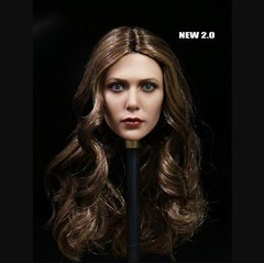 1/6 Scarlet Witch Elizabeth Olsen Head Sculpt 2.0 fit hot toys Phicen kumik❶USA❶