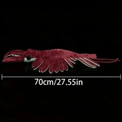 Realistic Anomalocaris Plush Vibrant Red Shrimp Stuffed Animal Kids Gift