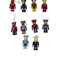Marvel Bearbrick 100% Keychain Lot of 13 Spider‑Man Venom Iron Man X-Men Gwen