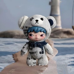 POP MART Hirono Daily News Freedom Island Plush Pendant Doll Figure AUTHENTIC
