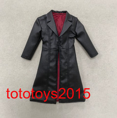 1/12 Blade Warrior Leather Long Windbreaker Coat Clothes For 6”male Figure Body