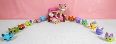 Animal Jam Pet Pals Lot_13 Mini Figures 1 inch _Snow Leopard Figure 2.5″_ Couch
