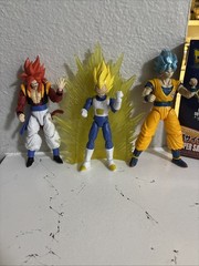 Dragon Ball Action Figure Lot Assembled Goku Figure-rise, Vegeta, Gogeta SS4
